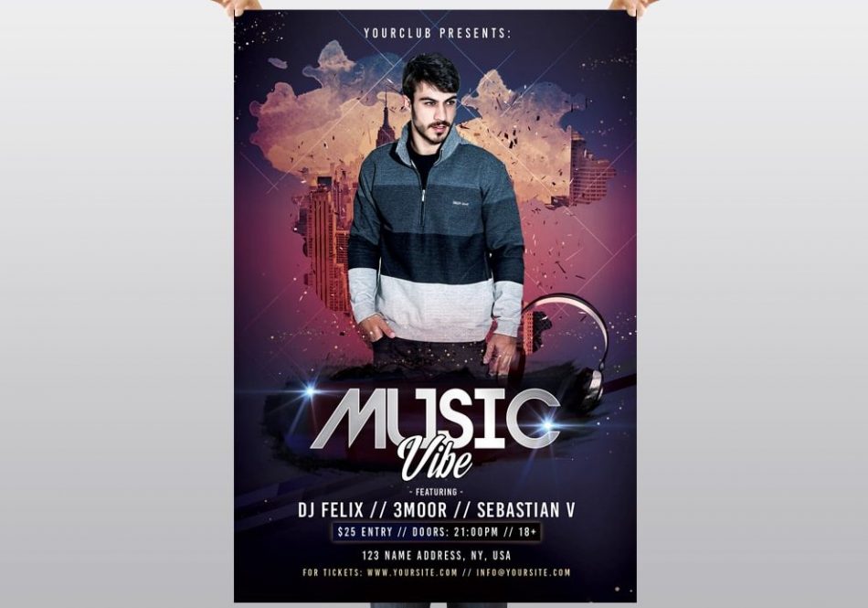 Music Vibe – Free PSD Flyer Template