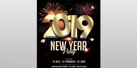 New Year – Free PSD Flyer Template
