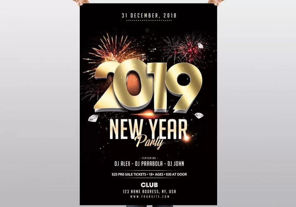 New Year – Free PSD Flyer Template