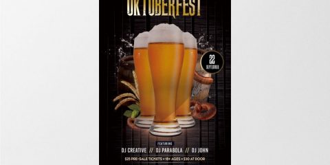 Oktoberfest Party – Free PSD Flyer Template