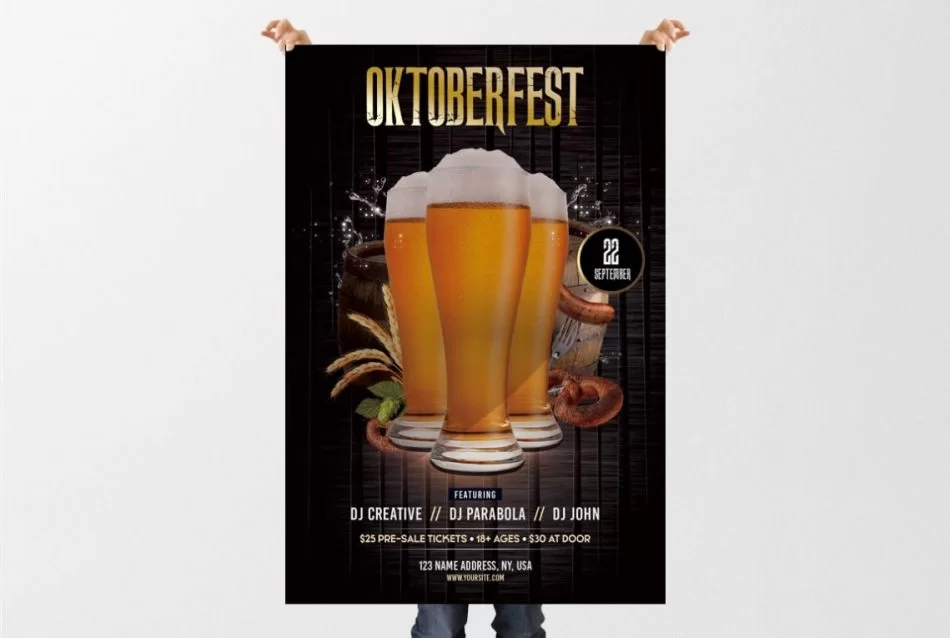 Oktoberfest Party – Free PSD Flyer Template