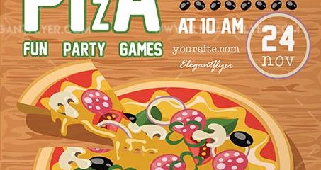 Pizza Party- Free Flyer PSD Template