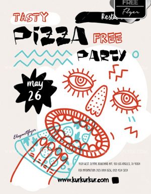 Pizza Party – Free Flyer PSD Template