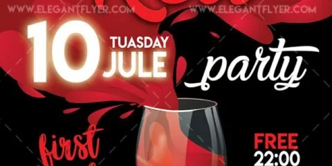 Red Party – Free Flyer PSD Template