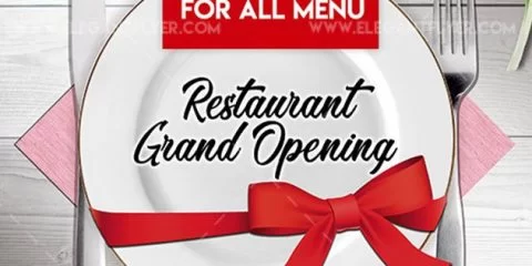 Restaurant opening – Free Flyer PSD Template