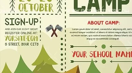 Scout Camp – Free Flyer PSD Template