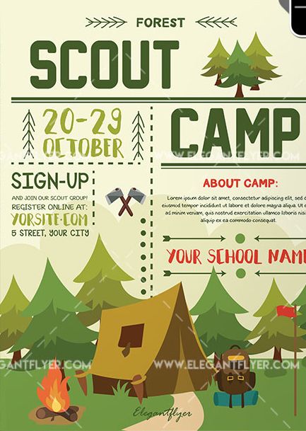 Scout Camp – Free Flyer PSD Template