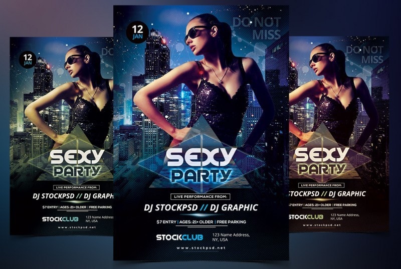Sexy Party – Free PSD Flyer Template