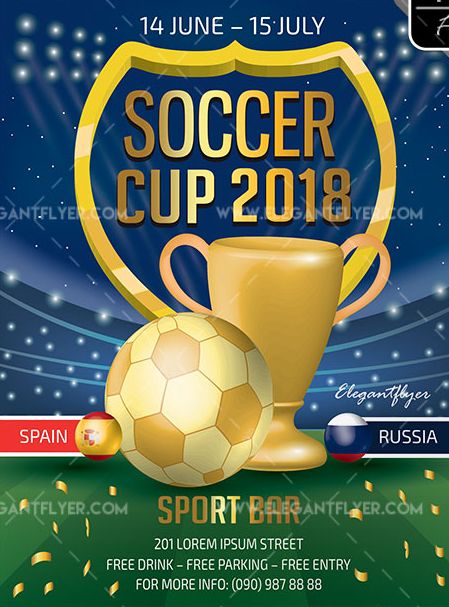 Soccer Cup – Free Flyer PSD Template