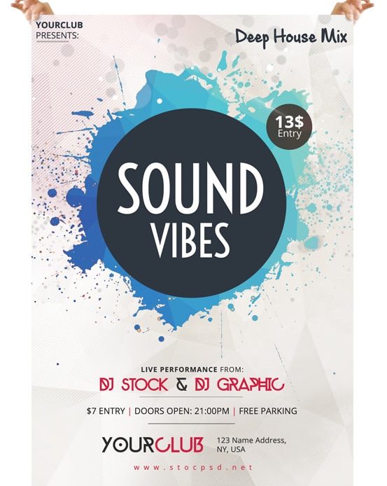 Sound Vibes – Free PSD Flyer Template