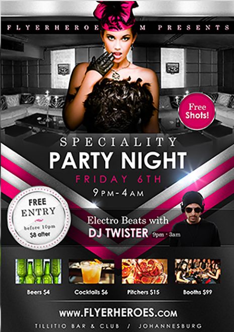 Speciality Party Free PSD Flyer Template