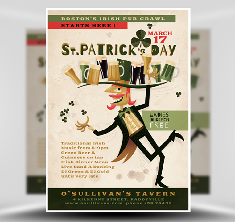 St. Patrick’s Day Free PSD Flyer Template