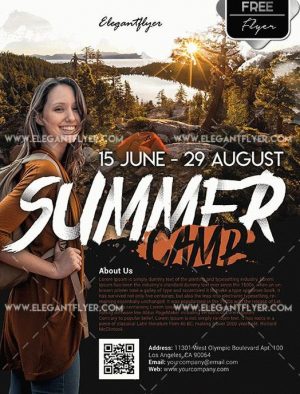 Summer Camp FREE PSD Flyer Template