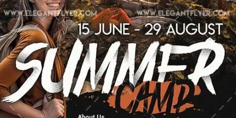 Summer Camp FREE PSD Flyer Template