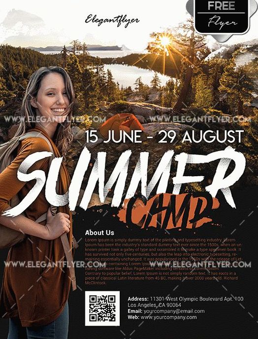 Summer Camp FREE PSD Flyer Template