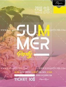 Summer Party – Free Flyer PSD Template