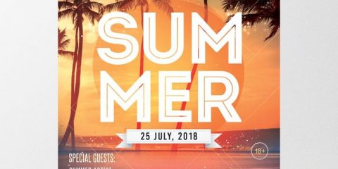 Summer Party – Free PSD Flyer Template