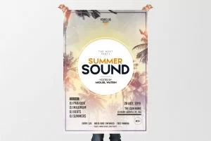 Summer Sound – Free PSD Flyer Template
