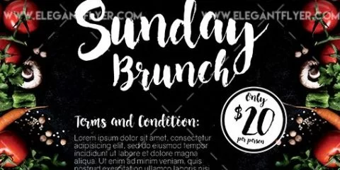 Sunday Brunch – Free Flyer PSD Template