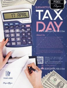 Tax Day FREE PSD Flyer Template