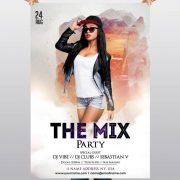 The Mix – Free White Party PSD Flyer Template