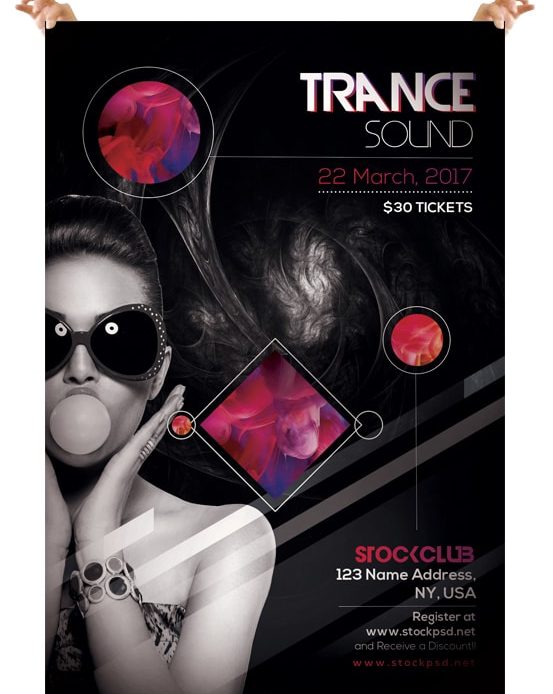 Trance Sound – Free PSD Flyer Template