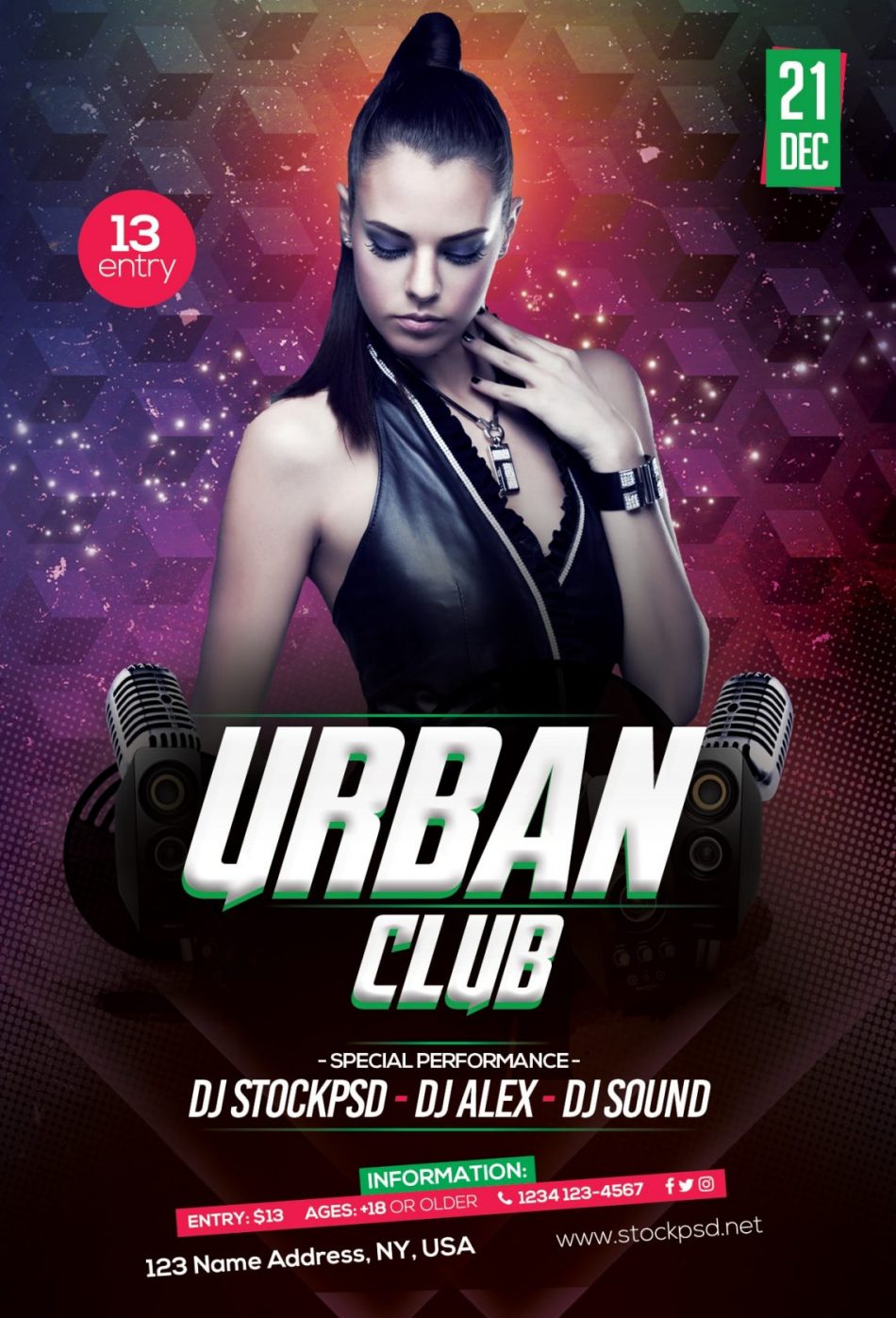 Urban Club – Download Free PSD Flyer Template