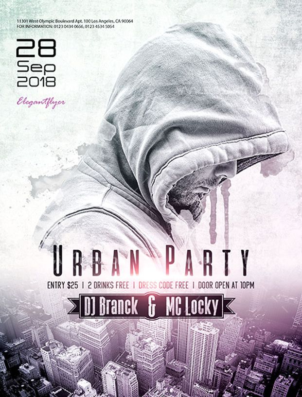 Urban Party – Free Flyer PSD Template