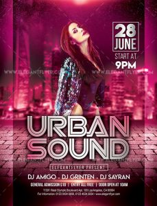 Urban Sound – Free Flyer PSD Template