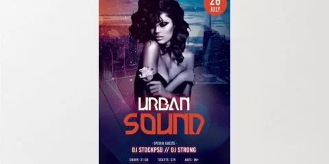 Urban Sound – Free PSD Flyer Template