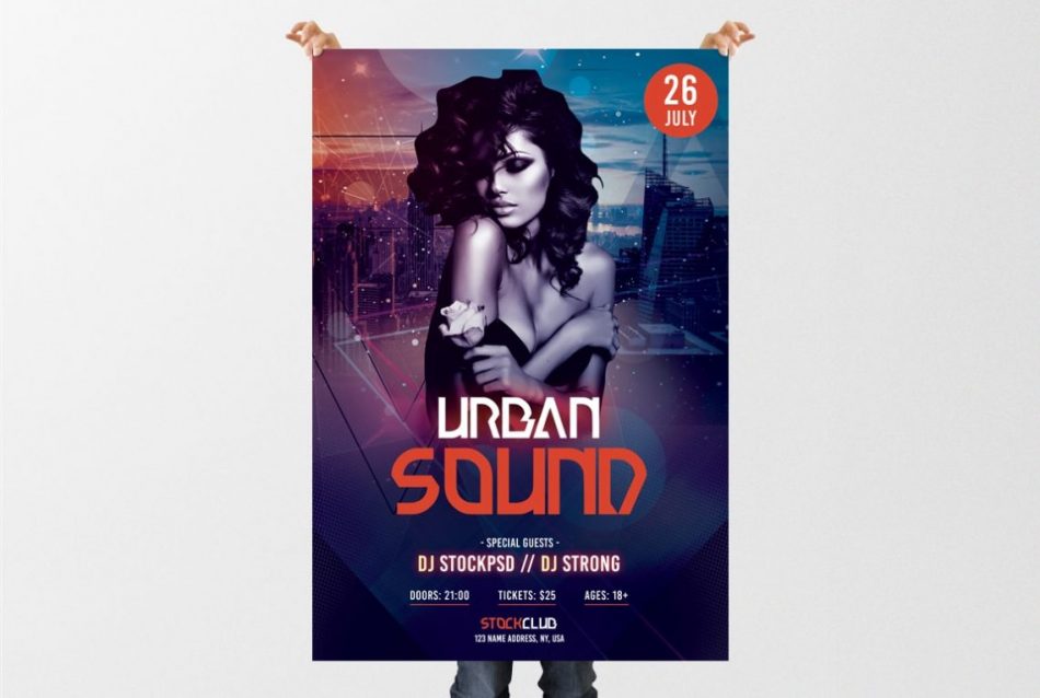 Urban Sound – Free PSD Flyer Template