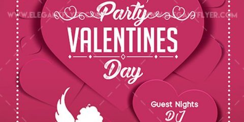 Valentines Day Party – Free Flyer PSD Template