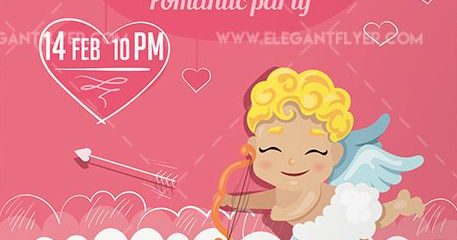 Valentine`s Day Party – Free Flyer PSD Template