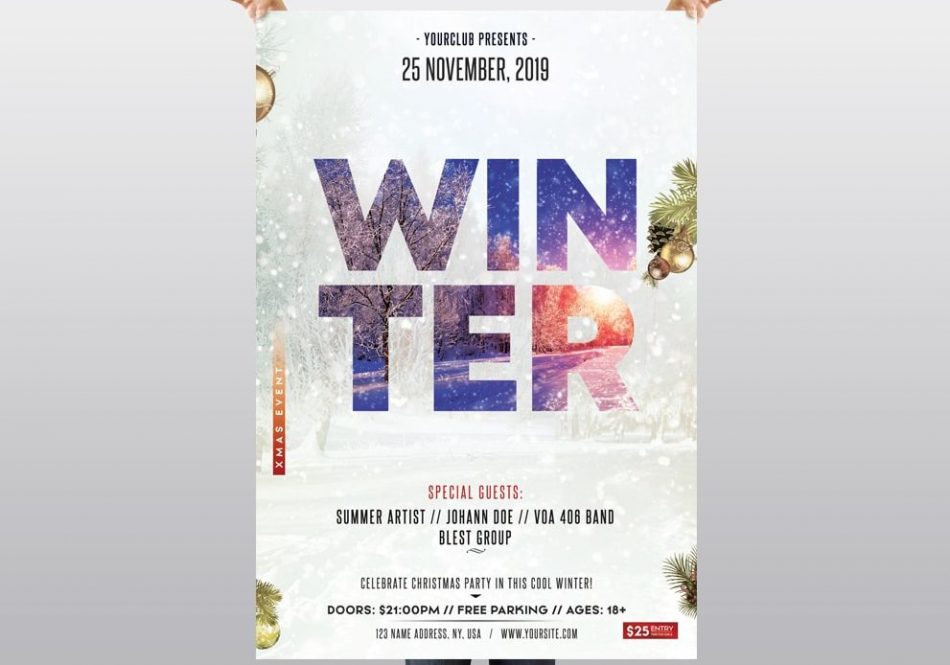 Winter Season – Free PSD Flyer Template