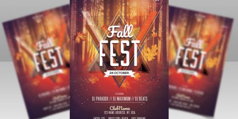 Fall Fest – Download Free Autumn PSD Flyer Template