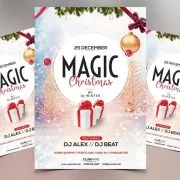 Magic Christmas – Free PSD Flyer Template