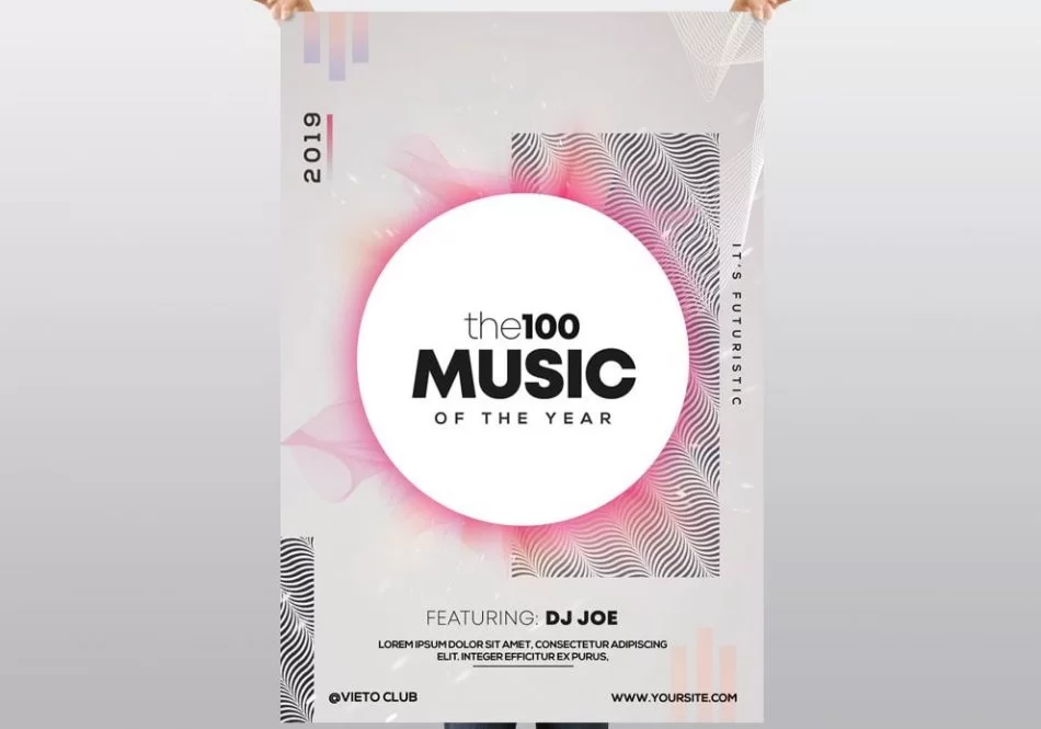 the100 Music – Free PSD Flyer Template