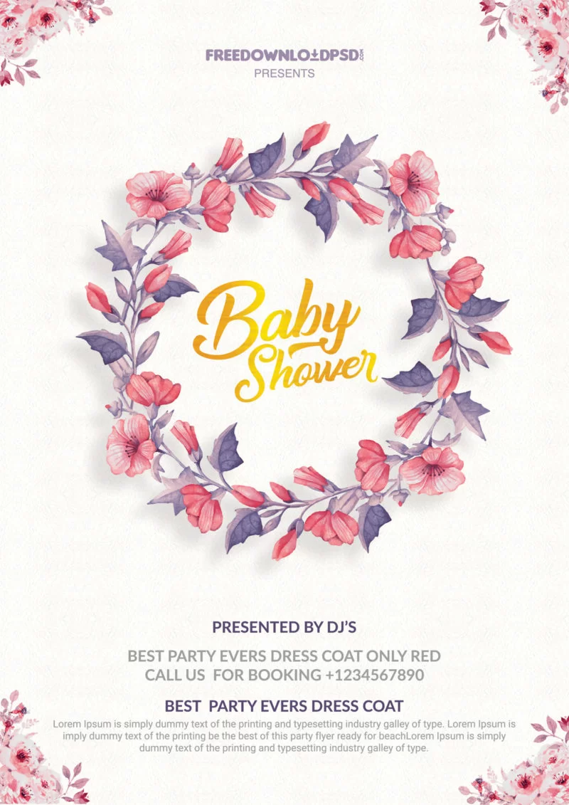Baby shower invitation Flyer Templates