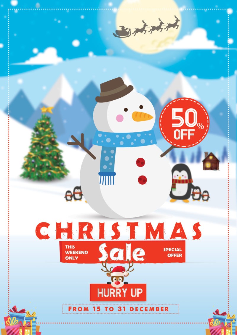 Christmas Sale Free Flyer PSD Template
