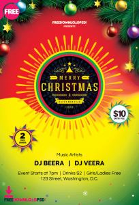 Christmas and New Year Flyer Template