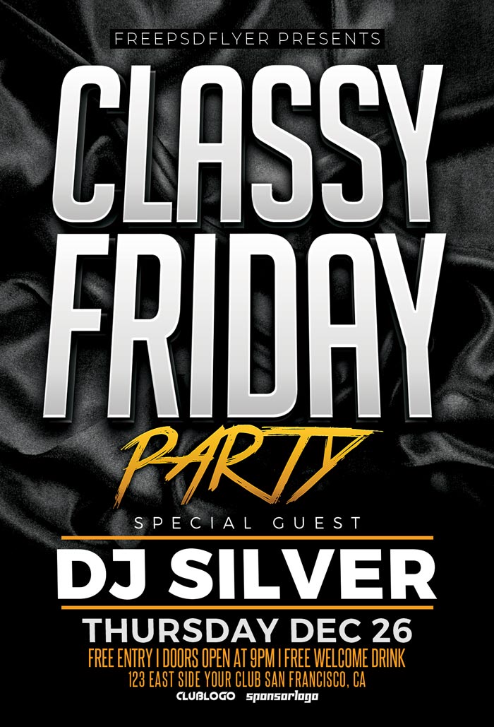 Classy Friday Free Flyer Template