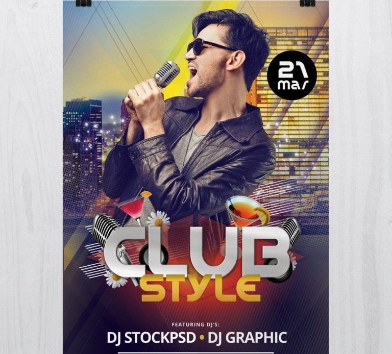 Club Style – Free PSD Flyer Template