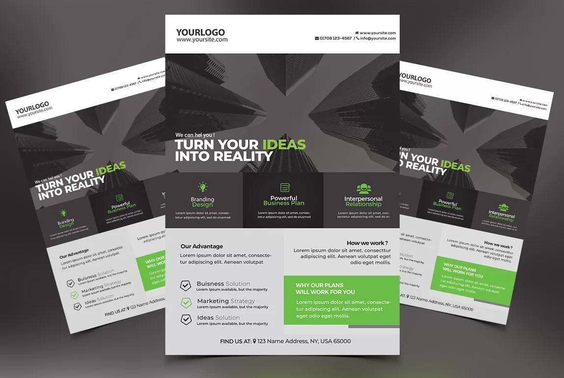 Corporate & Business Free PSD Flyer Template