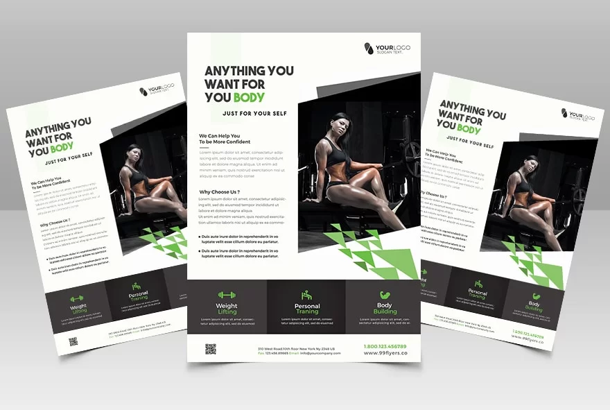 Fit Your Body Fitness Free PSD Flyer