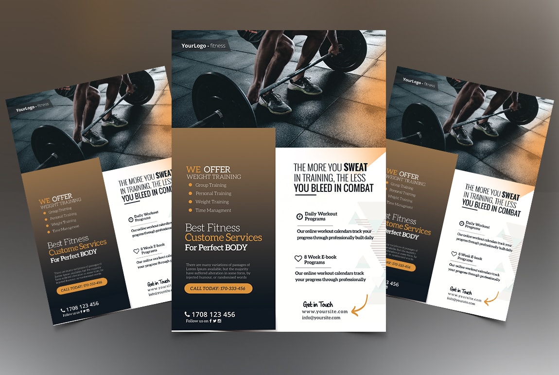 Fitness And Gym Free PSD Flyer Template