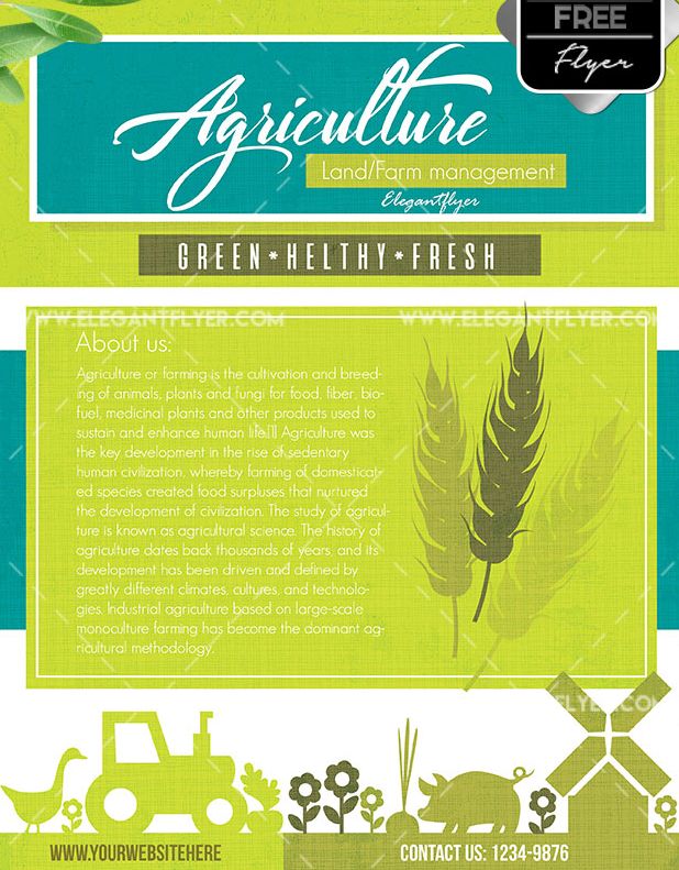 Free Agriculture and Farming Flyer template