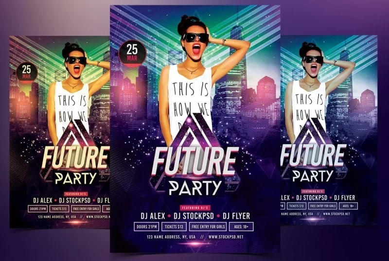 Future Party – Free Flyer Template