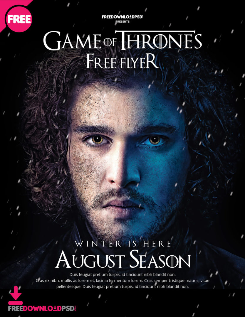 Game Of Thrones Night Party Flyer PSD