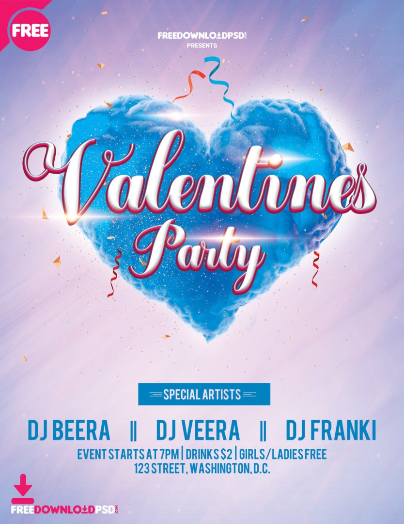 Happy Valentine’s Day Flyer Template