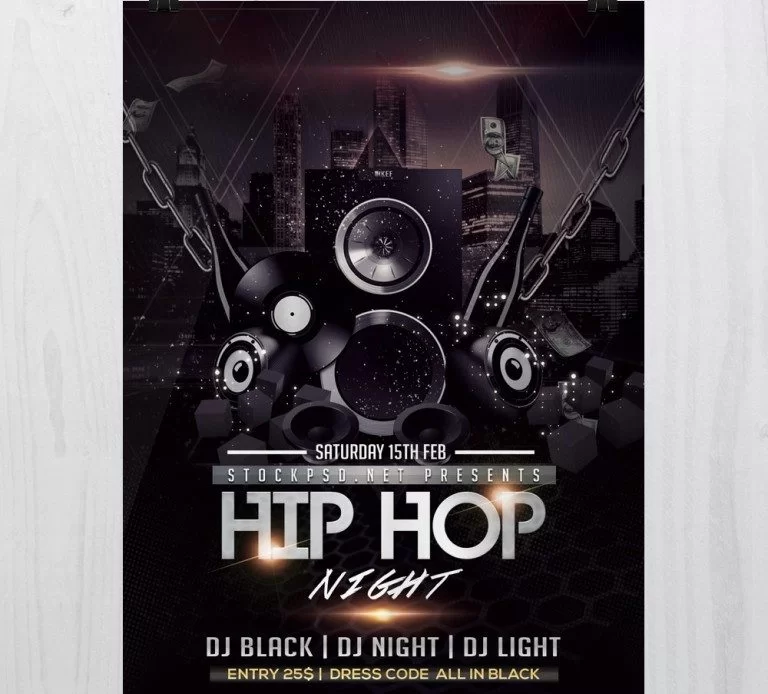 Hip Hop Music – Free PSD Flyer Template